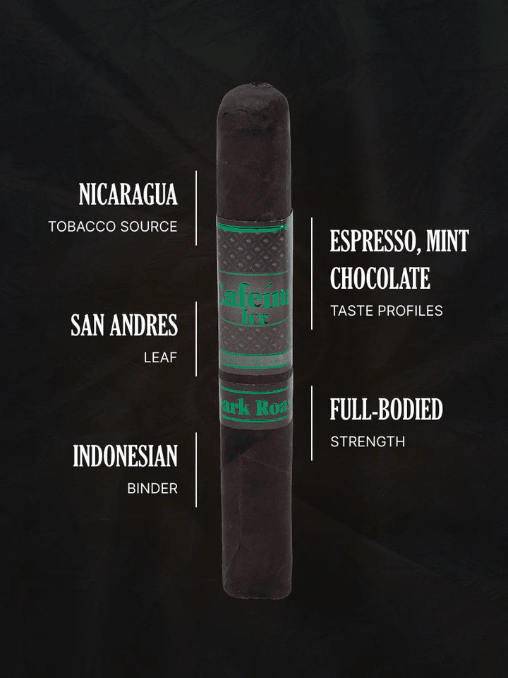 Infused Cigars: Cafeina Ice Dark Roast Toro 6x52 Box of 20 – Lucky