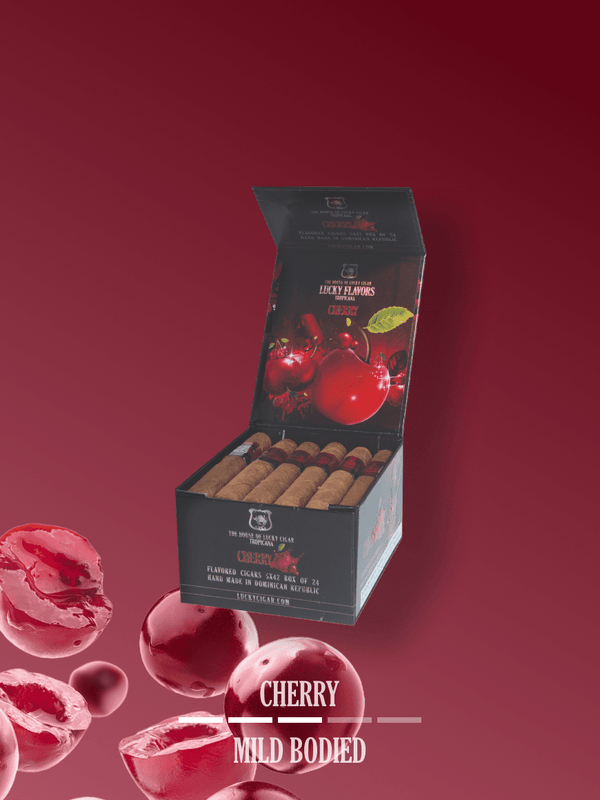 Flavored Cigars: Lucky Flavors Cherry 5x42 Box of 24 Cigars