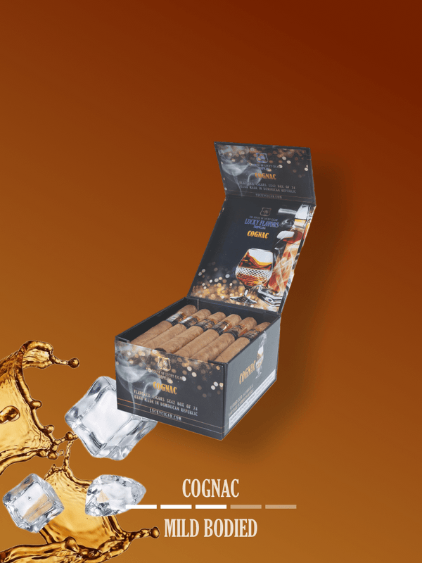Flavored Cigars: Lucky Flavors Cognac 5x42 Box of 24 Cigars