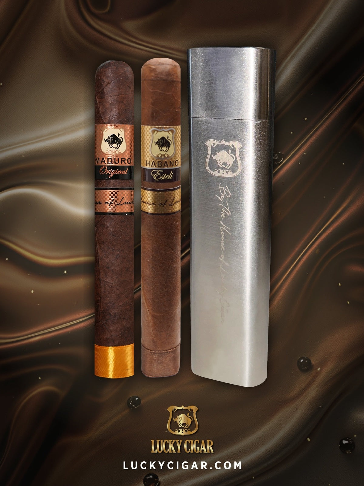Cigar Lifestyle Accessories: Travel Case Double Cigar Steel Tube