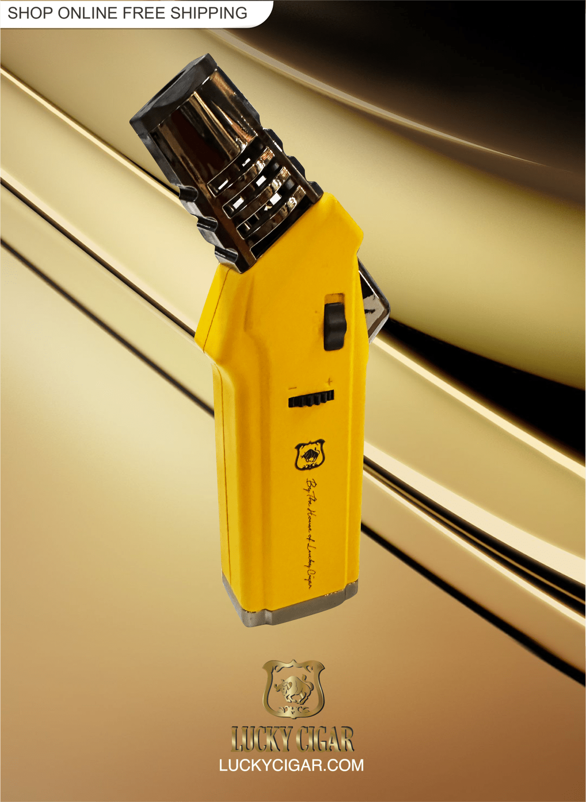 Cigar Lifestyle Accessories: Torch Lighter with in Yellow
