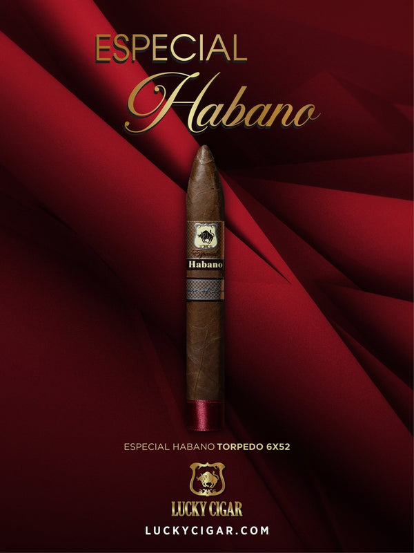 Habano Cigars: Especial Habano by Lucky Cigar: Torpedo 6x52 Single Cigar