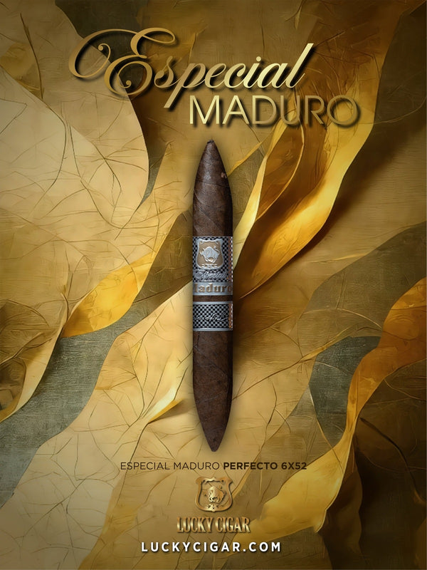 Maduro Cigars: Especial Maduro by Lucky Cigar: Perfecto 6x52 Single Cigar