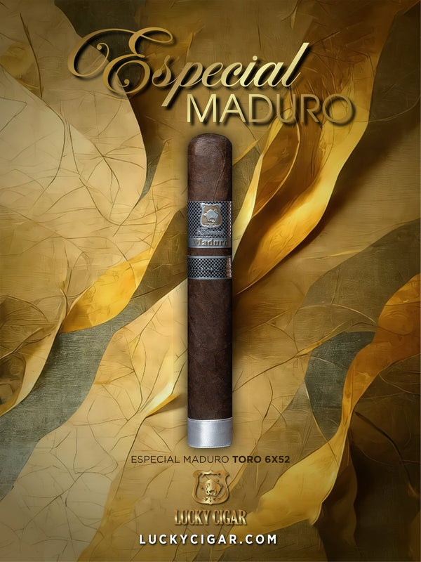 Maduro Cigars: Especial Maduro by Lucky Cigar: Toro 6x52 Single Cigar