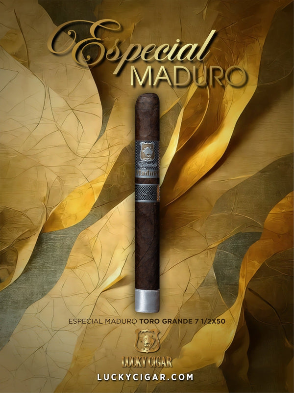Maduro Cigars: Especial Maduro by Lucky Cigar: Toro Grande 7.5x50 Single Cigar