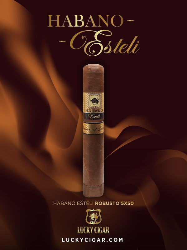 Habano Cigars: Habano Esteli by Lucky Cigar: Robusto 5x50 Single Cigar