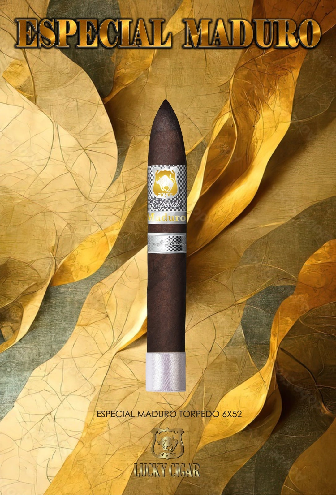 Maduro Cigars: Especial Maduro by Lucky Cigar: Torpedo 6x52 Single Cigar