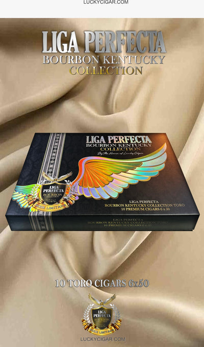 Infused Cigars: Liga Perfecta Kentucky bourbon Double Grande 7.5x50 Box of 10