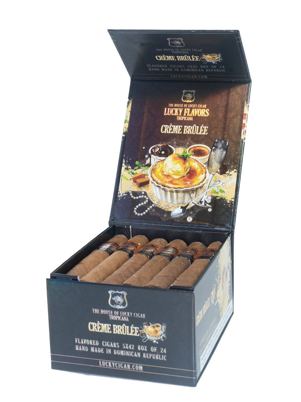 Flavored Cigars: Lucky Flavors Creme Brulee 5x42 Box of 24 Cigars