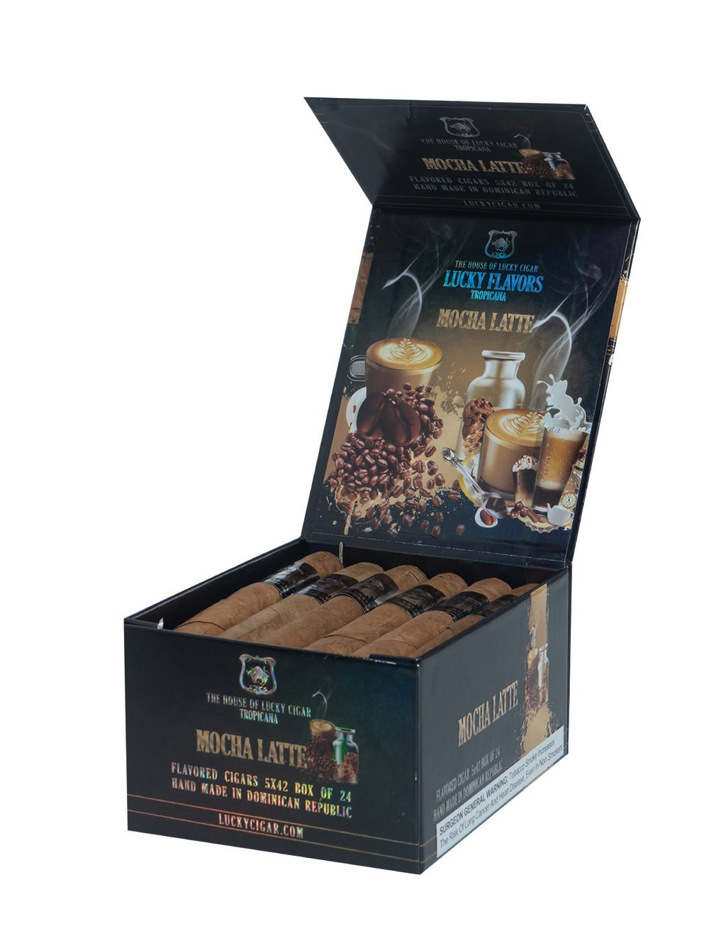 Mocha Latte Flavored Cigars: Lucky Flavors 5x42 Box of 24 – Lucky
