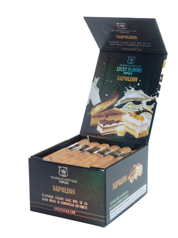 Flavored Cigars: Lucky Flavors Napoleon  5x42 Box of 24