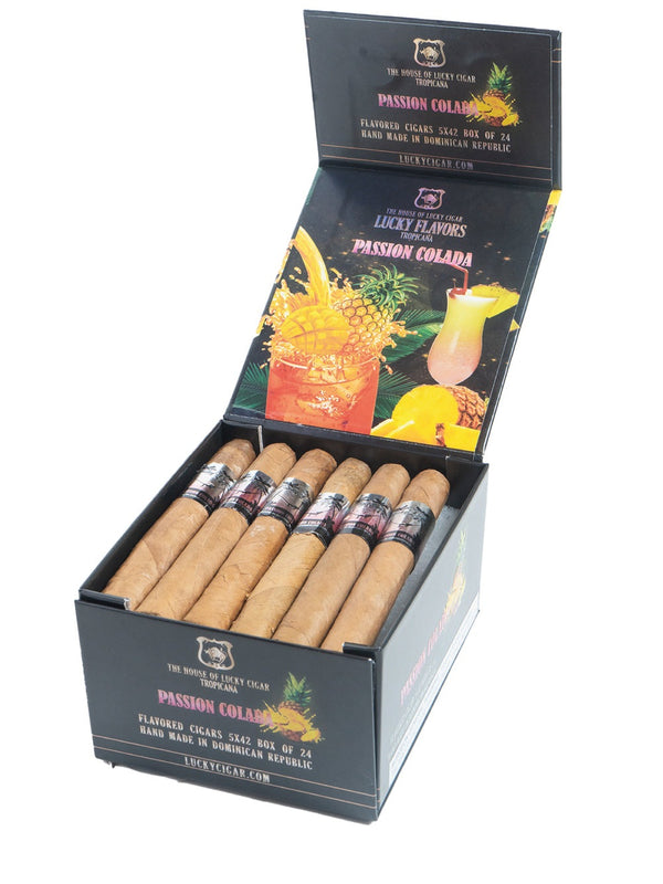 Flavored Cigars: Lucky Flavors Coco Passion Colada  5x42 Box of 24
