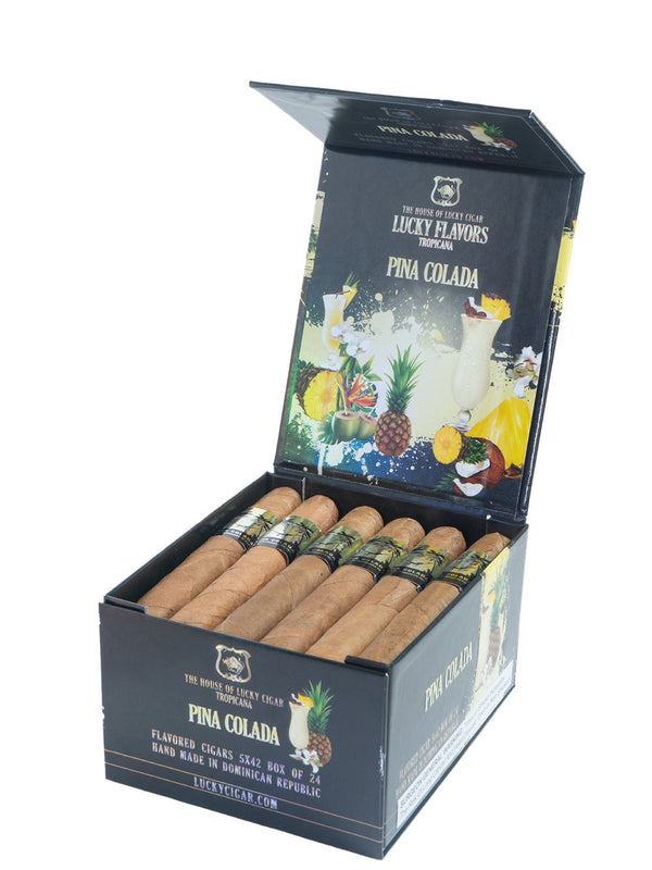 Flavored Cigars: Lucky Flavors Pina Colada 5x42 Box of 24 Cigars