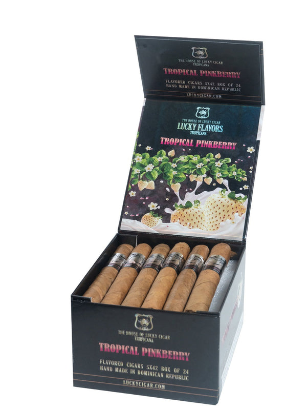 Flavored Cigars: Lucky Flavors Tropical Pinkberry  5x42 Box of 24