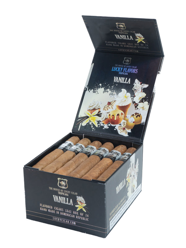Flavored Cigars: Lucky Flavors Vanilla 5x42 Box of 24 Cigars
