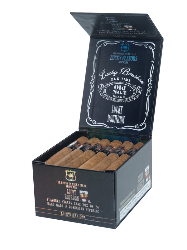 Flavored Cigars: Lucky Flavors Bourbon 5x42 Box of 24 Cigars