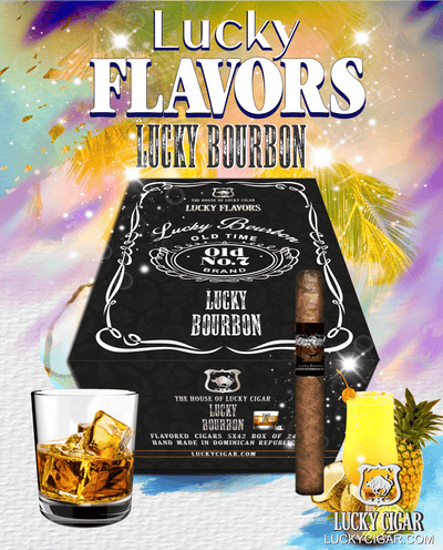 Flavored Cigars: Lucky Flavors Bourbon 5x42 Box of 24 Cigars