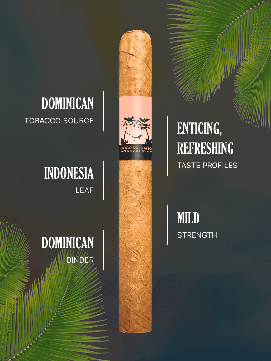 volcano tobacco Lucky Flavors Coco Volcano Cigar - 5x42