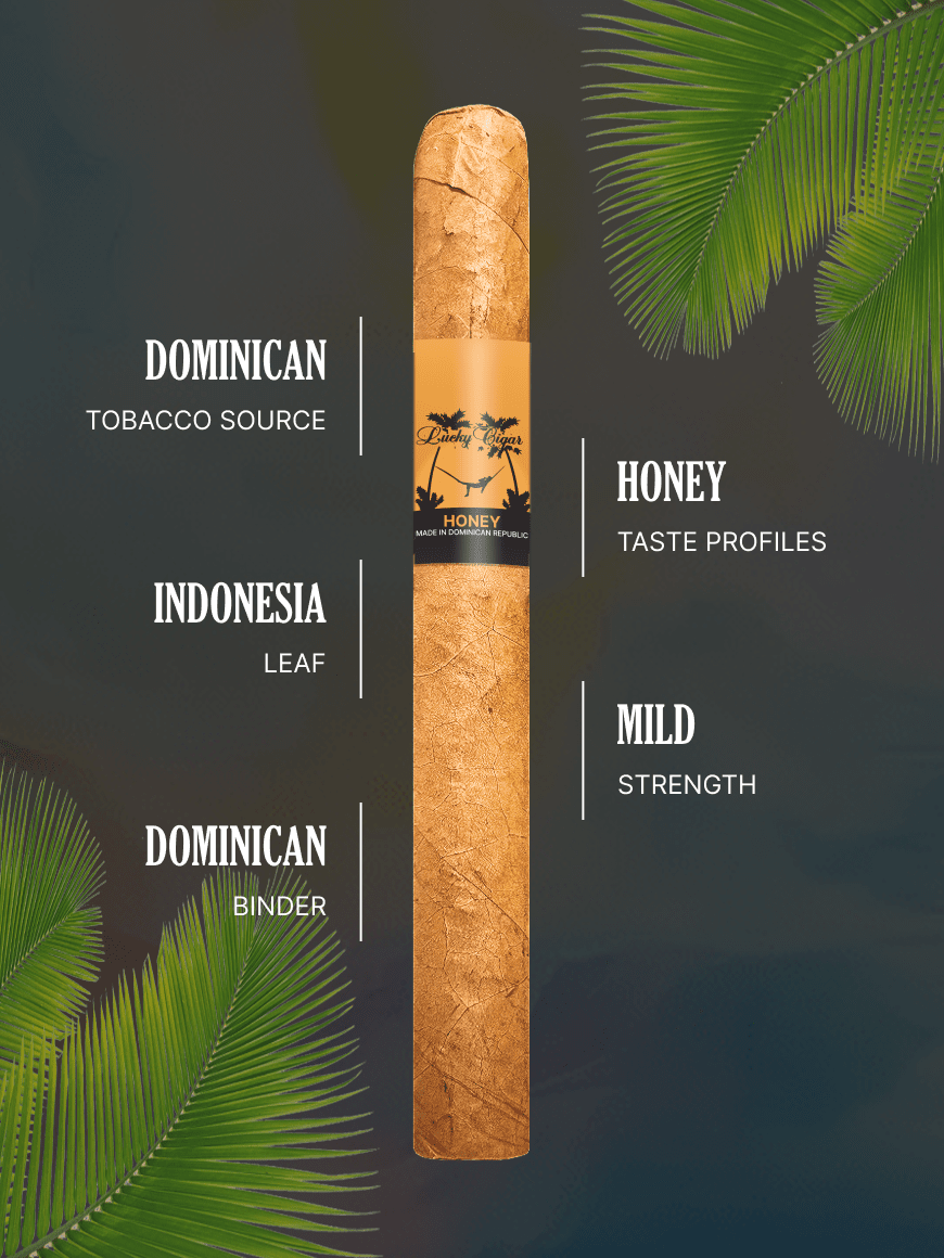 lucky one tobacco Lucky Flavors Honey 5x42 Cigar lucky one tobacco Lucky Flavors Honey 5x42 Cigar