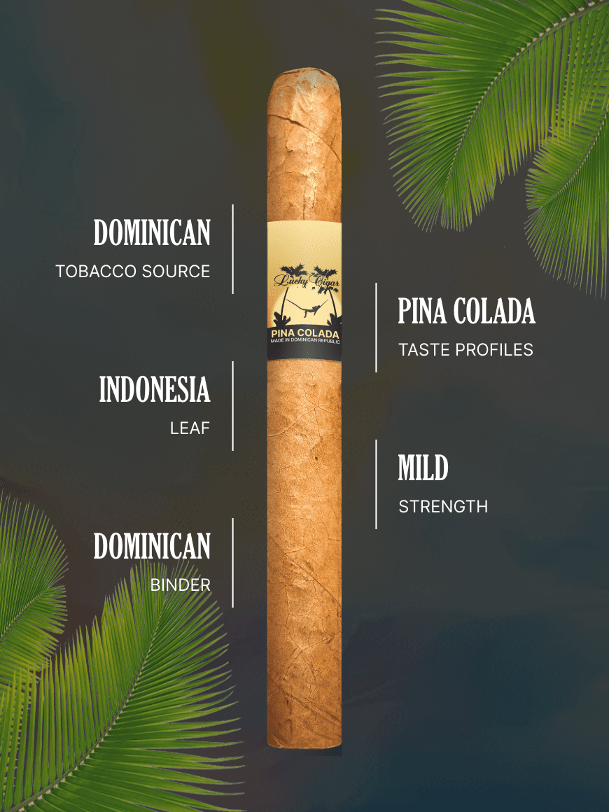pina colada cigarettes Pleasant Aroma Pina Colada 5x42 Flavored Cigar – Lucky Cigar