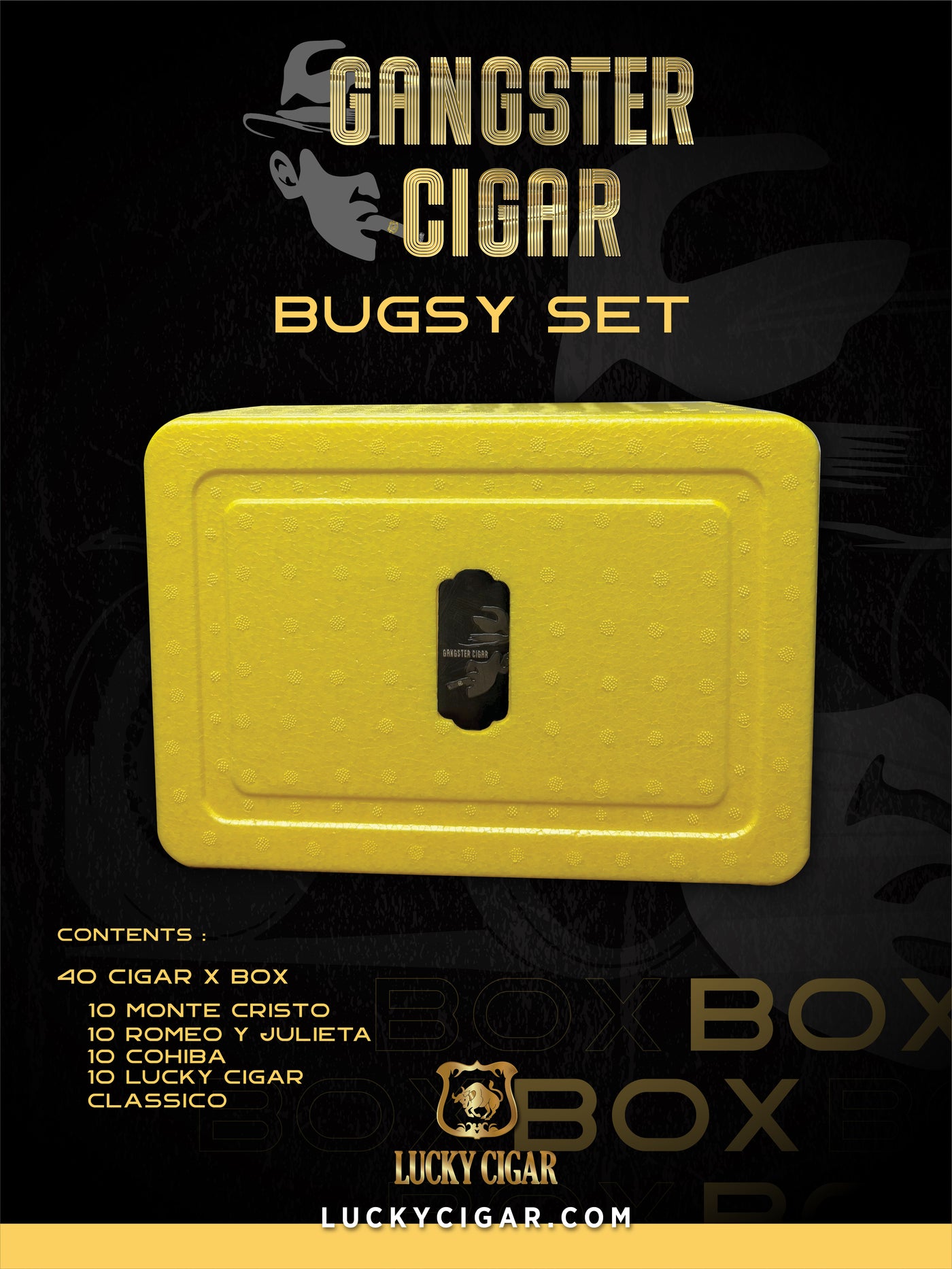 Gangster Cigars By Lucky Cigar: Bugsy Set of 40 Cigars