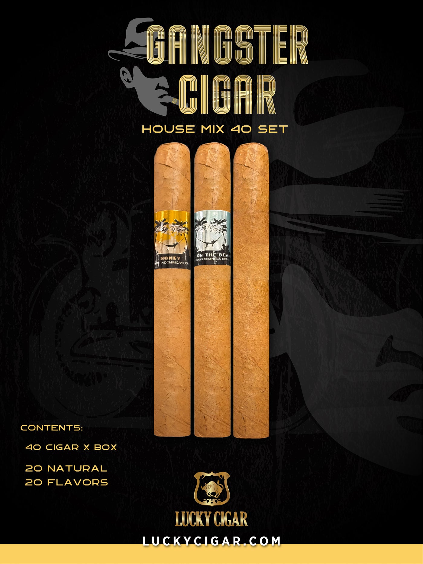 Gangster Cigars By Lucky Cigar: House Mix 40 Set