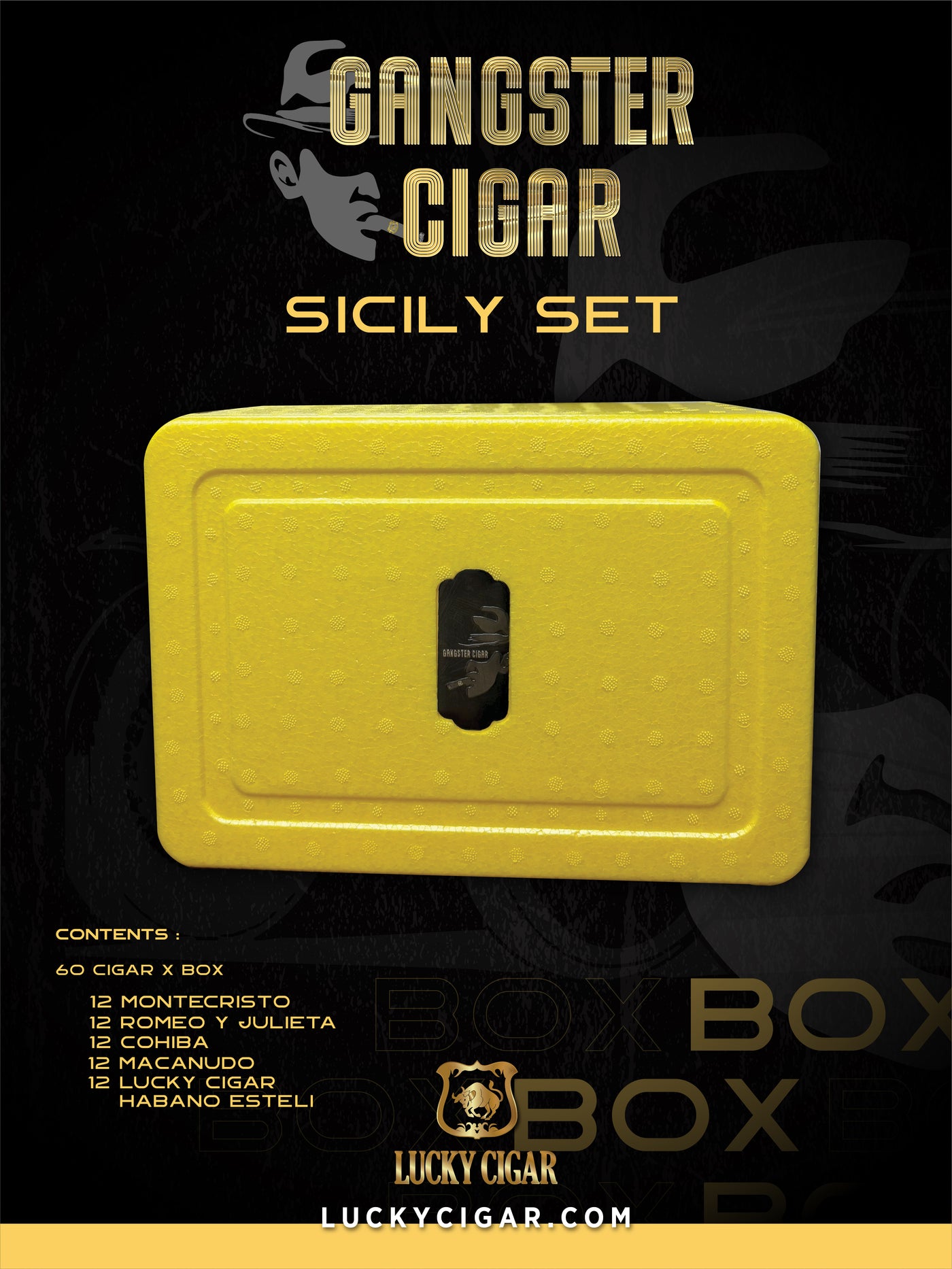 Gangster Cigars By Lucky Cigar: Sicily Set of 60 Cigars