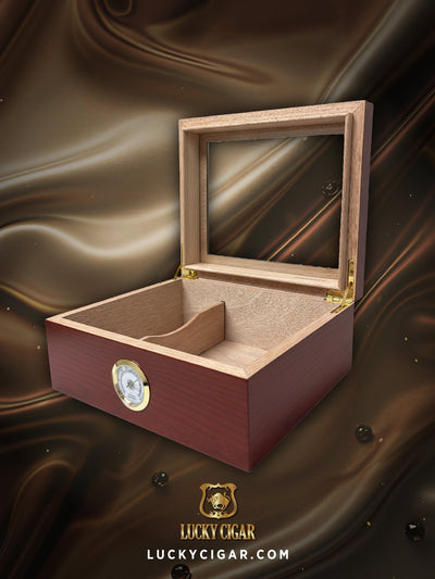Cigar Lifestyle Accessories: Desk Humidor with Glass Top