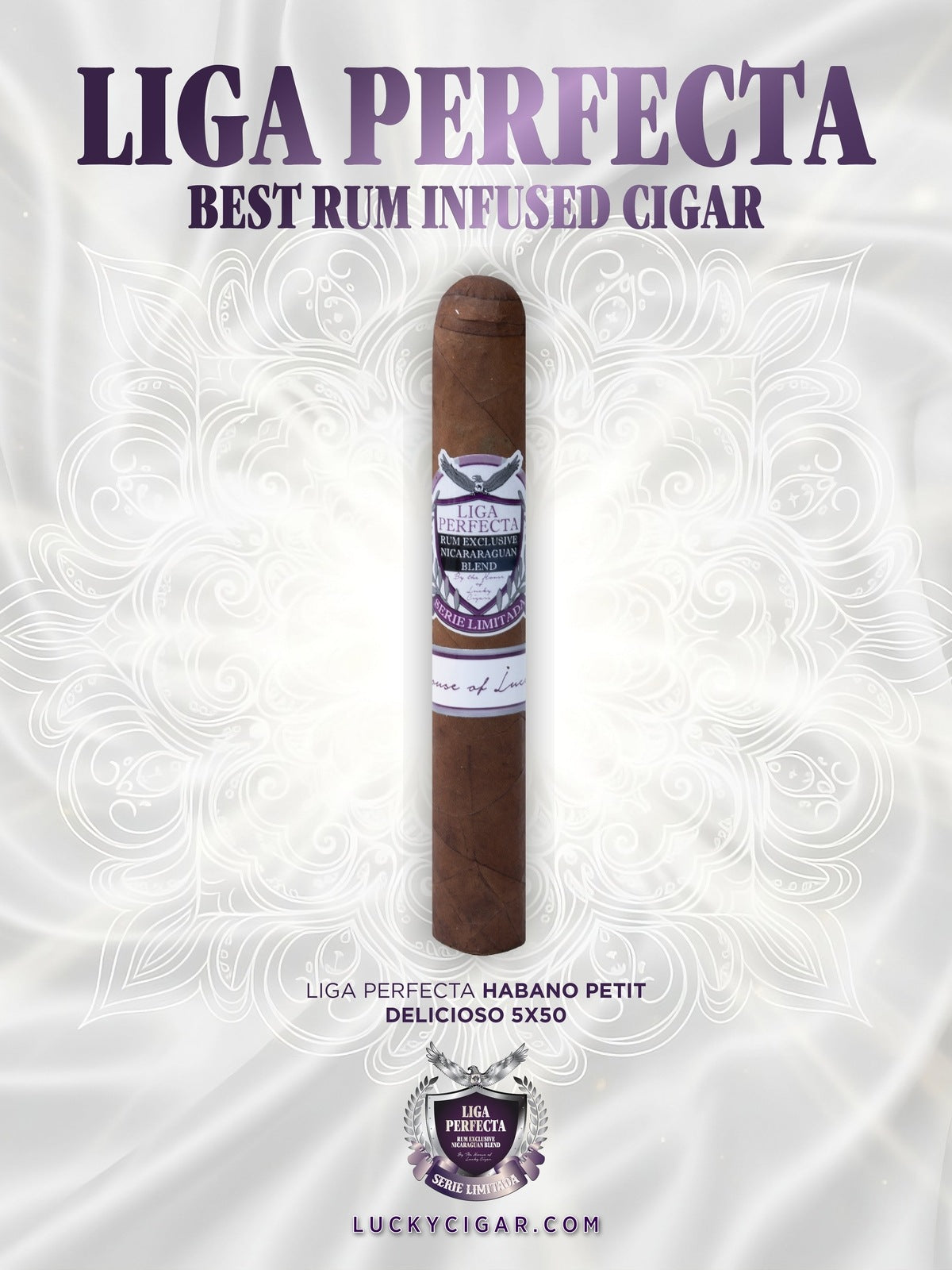 Infused Cigars: Liga Perfecta Rum Habano Petit Delicioso 5x50 Box of 10