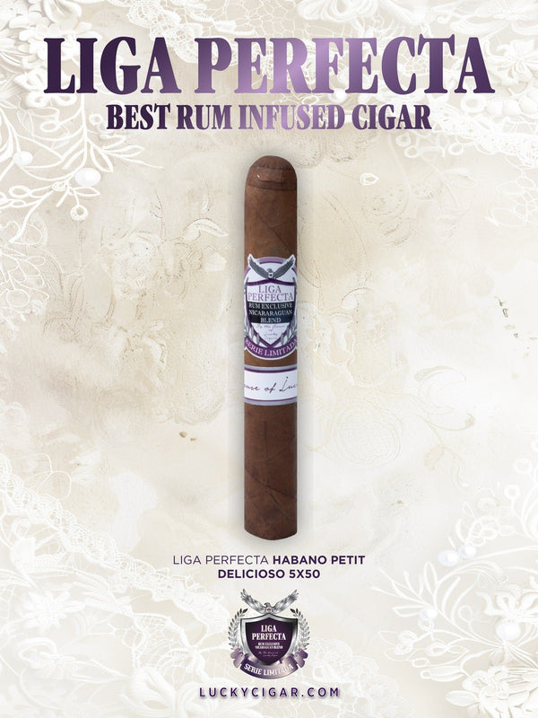 Infused Cigars: Liga Perfecta Rum Habano Petit Delicioso 5x50 Single Cigar