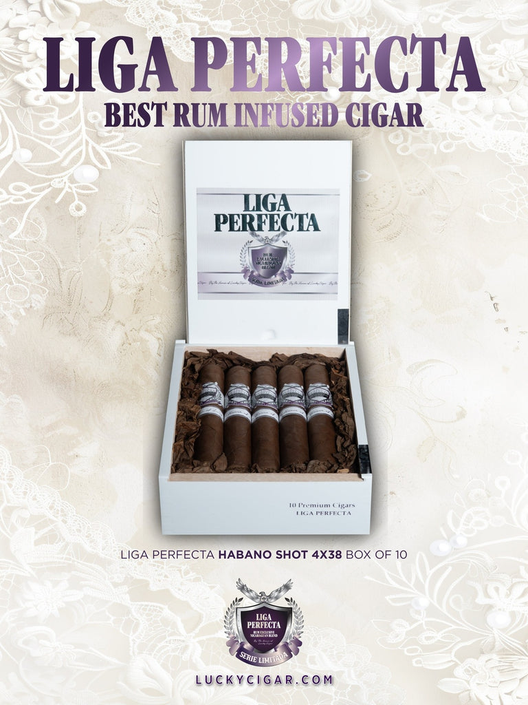 Infused Cigars: Liga Perfecta Rum Habano Shot 4x38 Box of 20