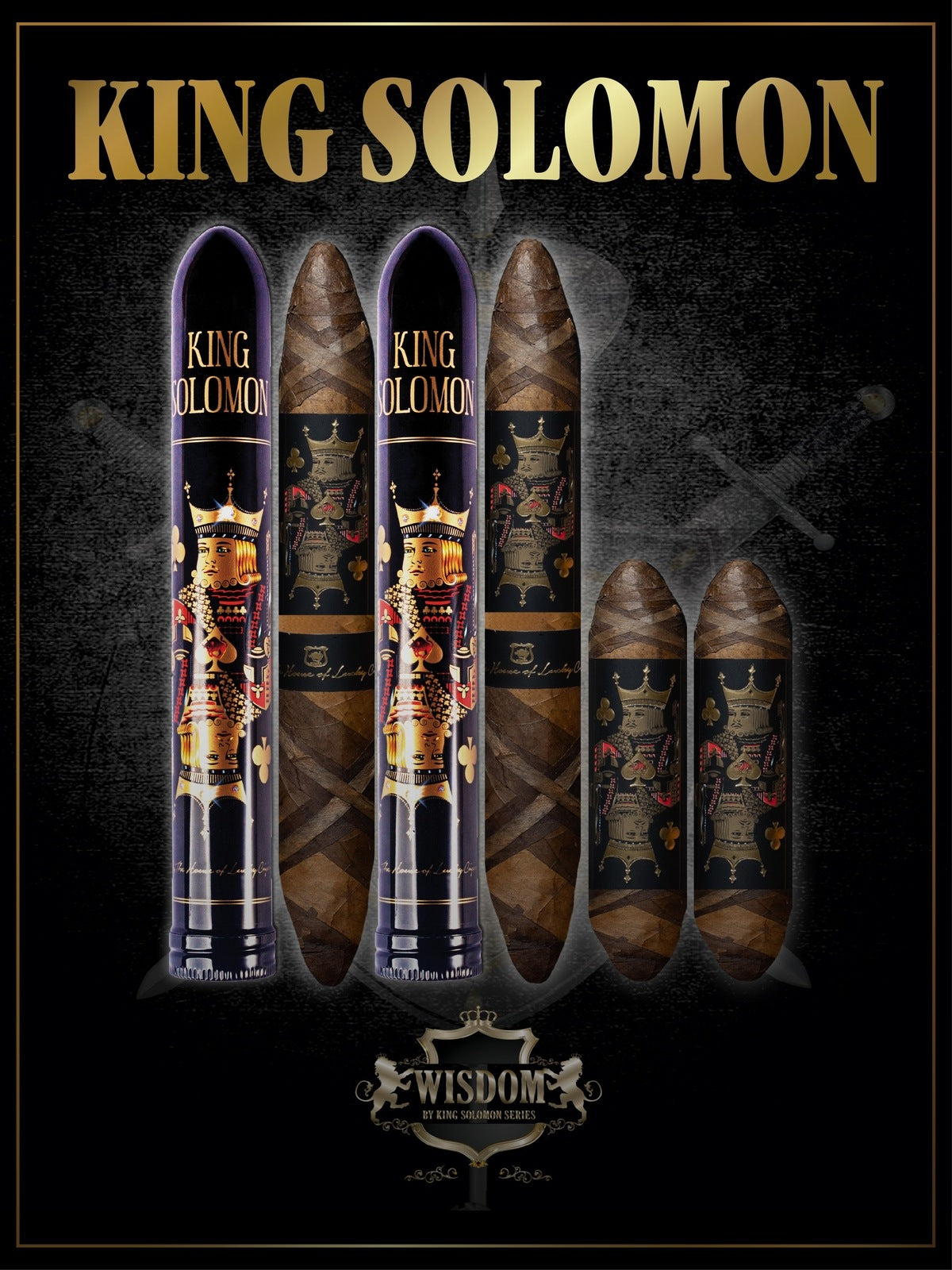 From The King Solomon Series: Set of 2 Solomon 7x60 and 2 Wisdom 4x60 Cigars
