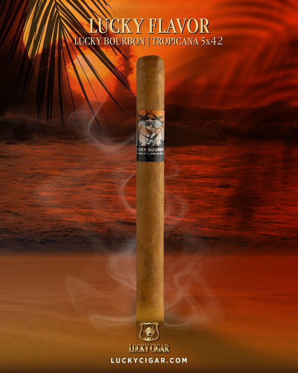 Flavored Cigars: Lucky Flavors Bourbon Tropicana 5x42 Cigar