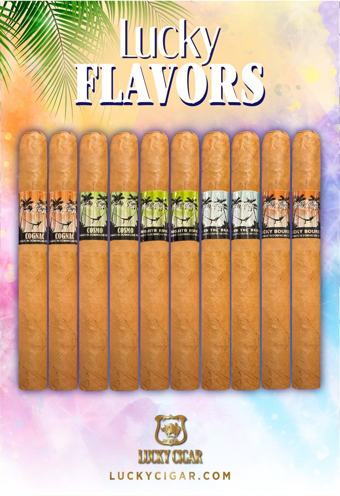 Flavored Cigars: Lucky Flavors 10 Piece Cocktails Sampler
