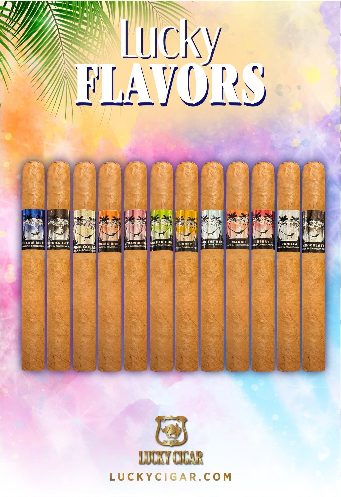 Flavored Cigars: Lucky Flavors Sampler of 12 Cigars