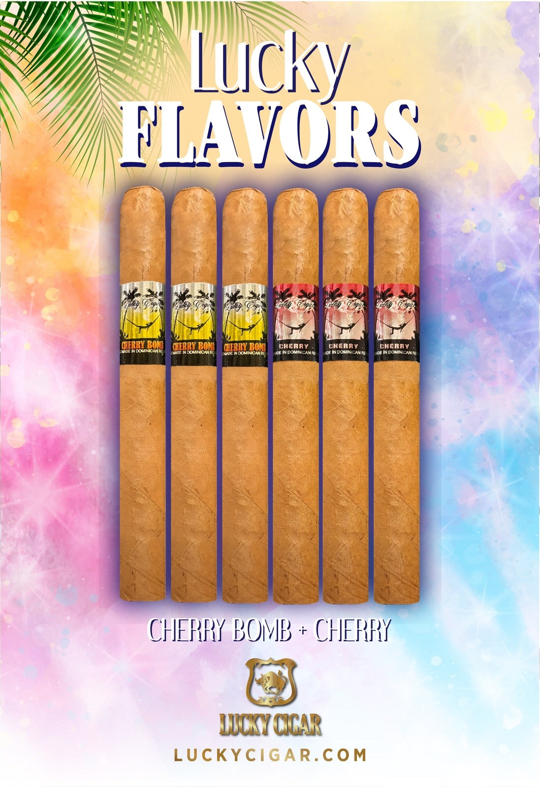 Flavored Cigars: Lucky Flavors 6 Piece Berry Fruit Sampler - Cherry Bomb, Cherry