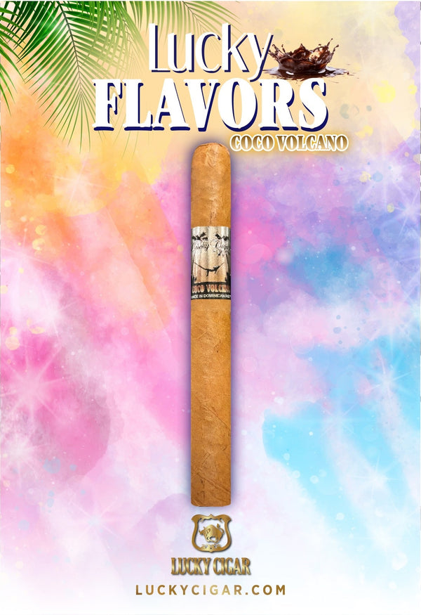 Flavored Cigars: Lucky Flavors Coco Volcano 5x42 Cigar