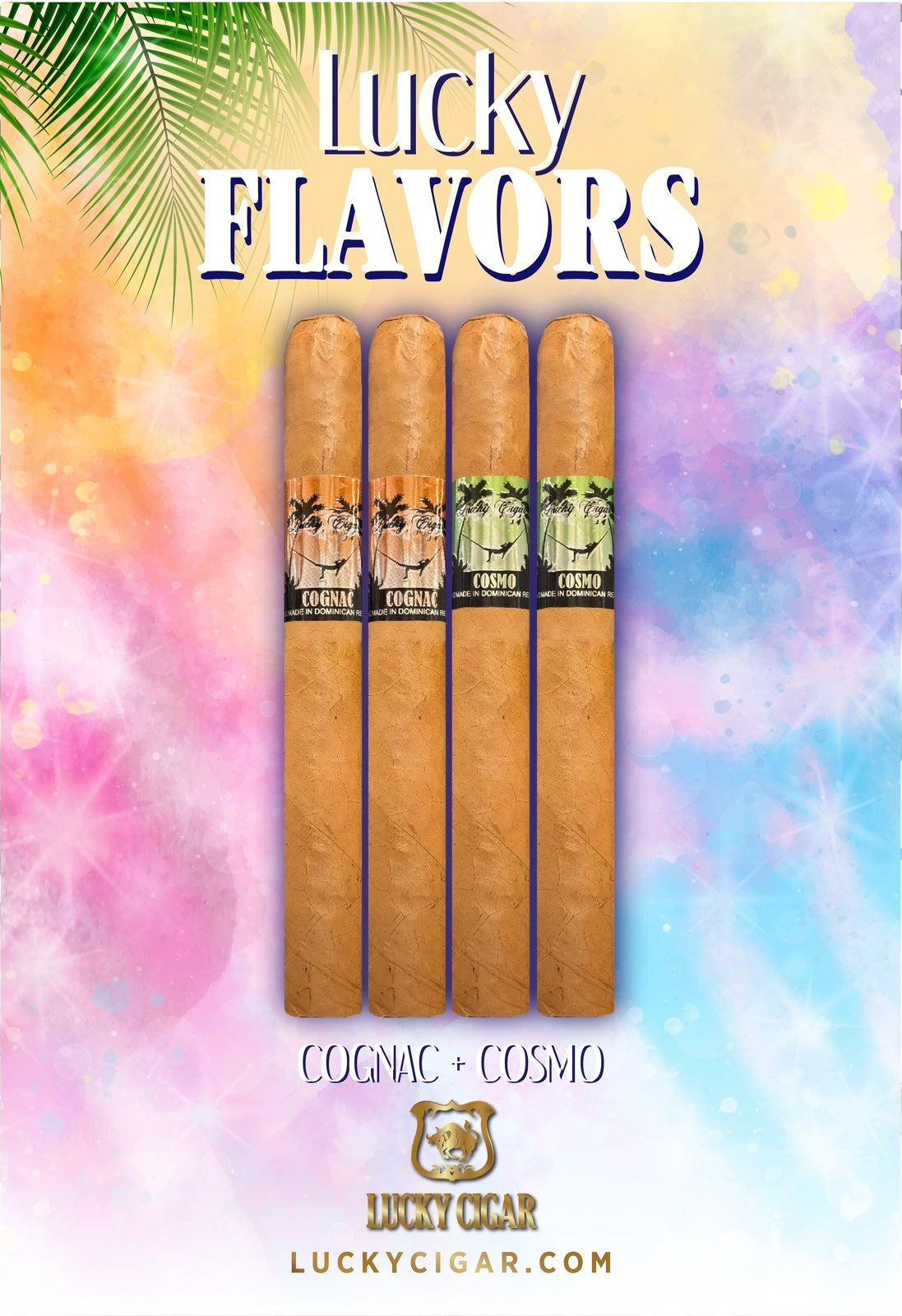 Flavored Cigars: Lucky Flavors 4 Piece Cocktails Sampler Cognac, Cosmo