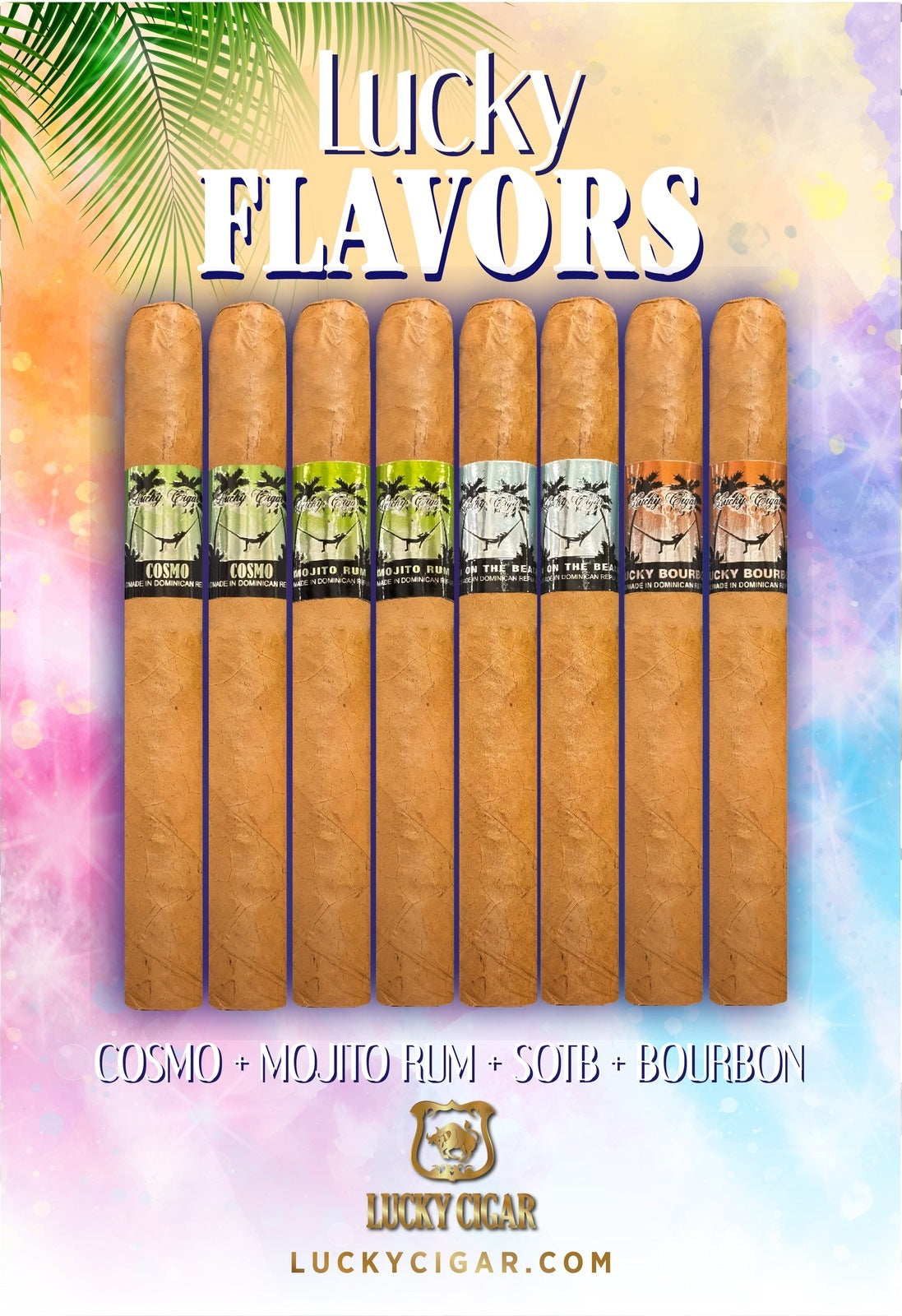 Flavored Cigars: Lucky Flavors 8 Piece Cocktails Sampler