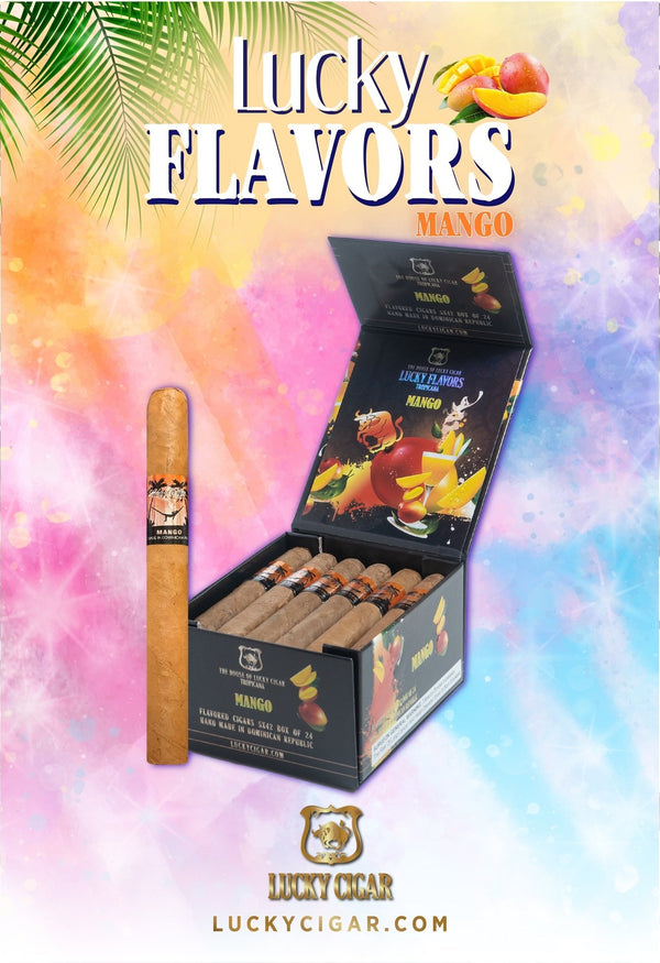 Flavored Cigars: Lucky Flavors Mango 5x42 Box of 24 Cigars