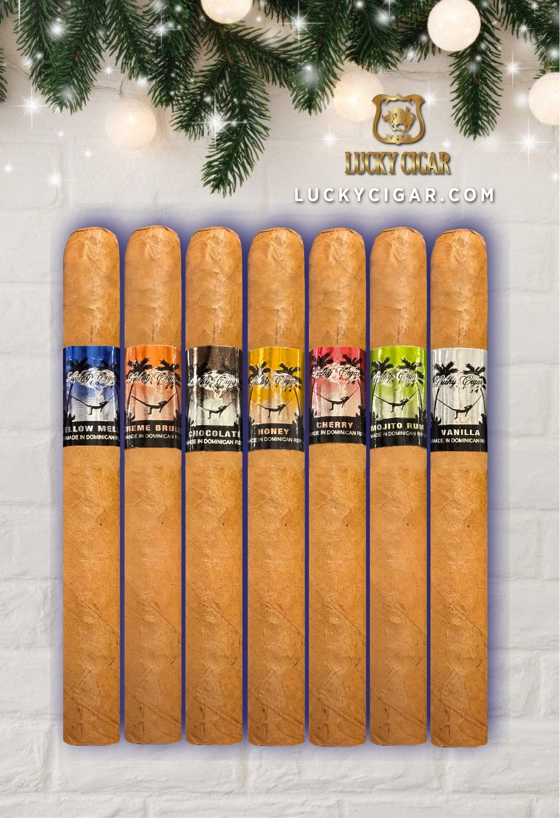Lucky Cigar Sampler Sets: Set of 7 Lucky Flavor 5x42 Cigars