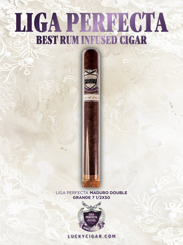 Infused Cigars Liga Perfecta Rum Double Grande Maduro 7.5x50 Single Cigar