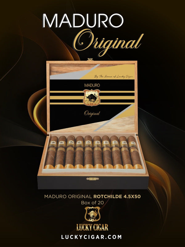 Maduro Cigars: Maduro Original by Lucky Cigar: Rotchilde 4.5x50 Box of 20