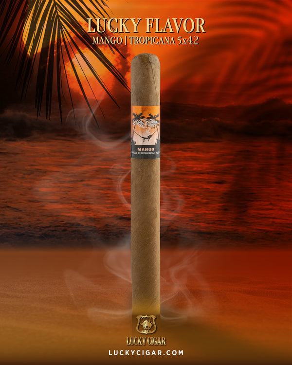 Flavored Cigars: Lucky Flavors Mango 5x42 Cigar