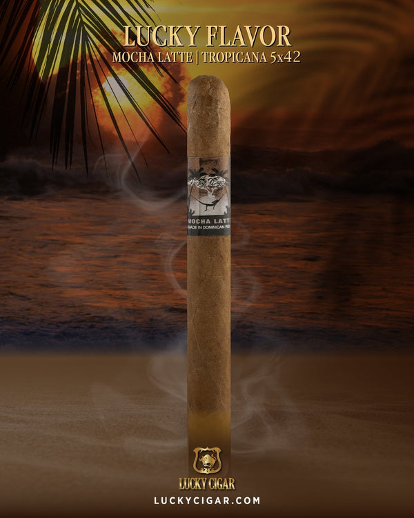 Flavored Cigars: Lucky Flavors Mocha Latte Tropicana 5x42 Cigar