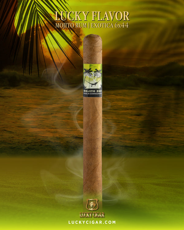 Flavored Cigars: Lucky Flavors Mojito Rum 6x44 Single Cigar