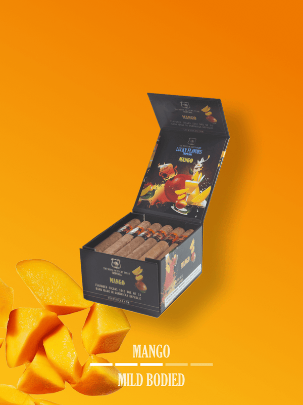 Flavored Cigars: Lucky Flavors Mango 5x42 Box of 24 Cigars