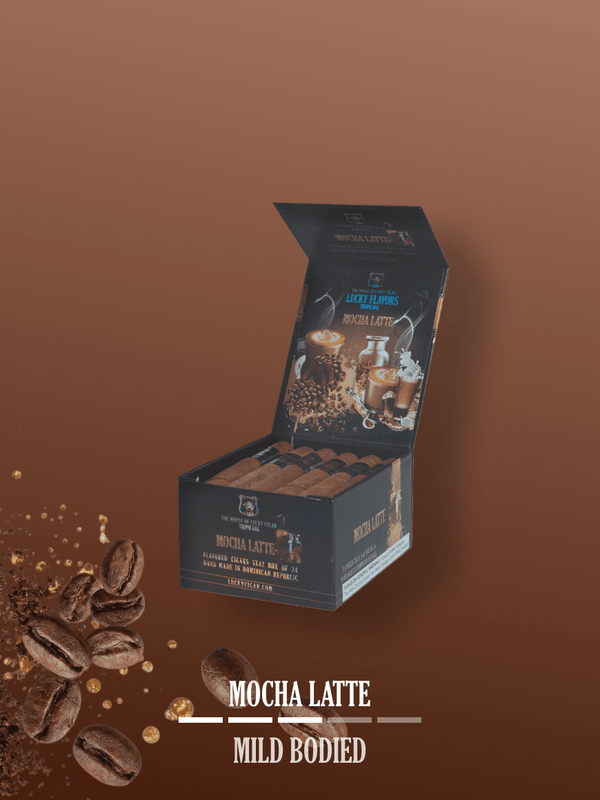 Flavored Cigars: Lucky Flavors Mocha Latte 5x42 Box of 24 Cigars