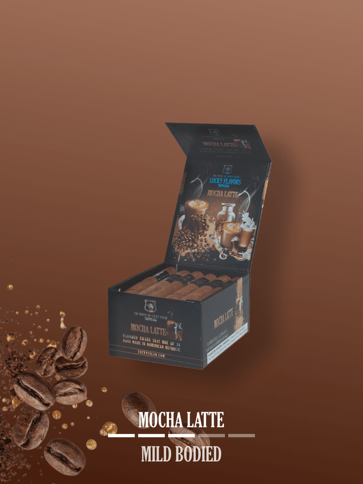 Mocha Latte Flavored Cigars: Lucky Flavors 5x42 Box of 24 – Lucky