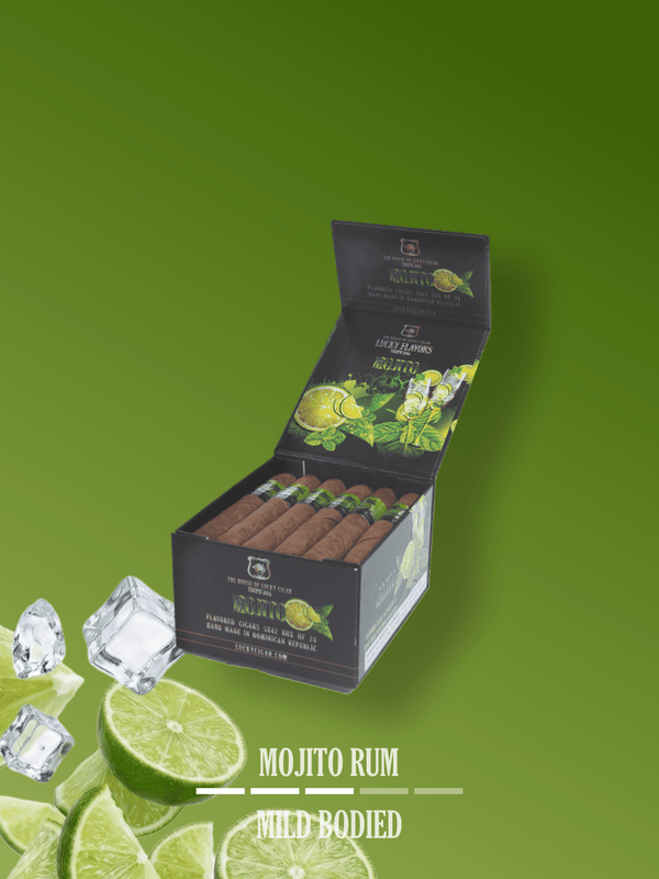 Flavored Cigars: Lucky Flavors Mojito Rum 5x42 Box of 24 Cigars